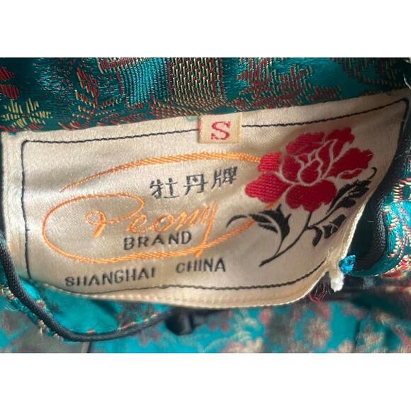vintage Peony Brand Chinese brocade robe small - Picture 4 of 8
